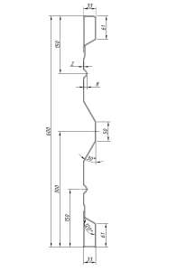 Profil-Přední čelo spodní-délka 2500mm 