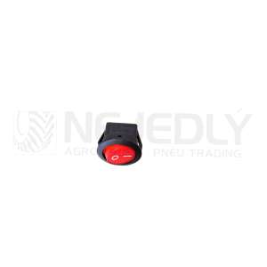 Přepínač podsvětlený kulatý 21mm červený