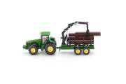 Siku Traktor John Deere 8430 s lesním přívěsem