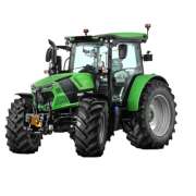 Traktor 120k Deutz-Fahr 6115C s odpruženou přední nápravou a kabinou